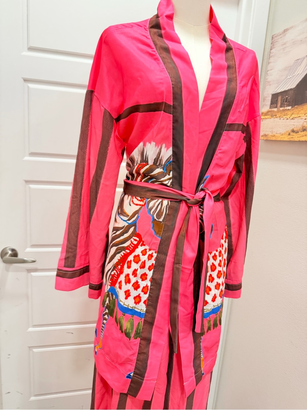 Nice to Meet You Vibrant Pink Zebra Print Two-Piece Lounge Set - Picture 3 of 12